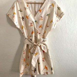 “Lush” Brand Abstract Floral Romper